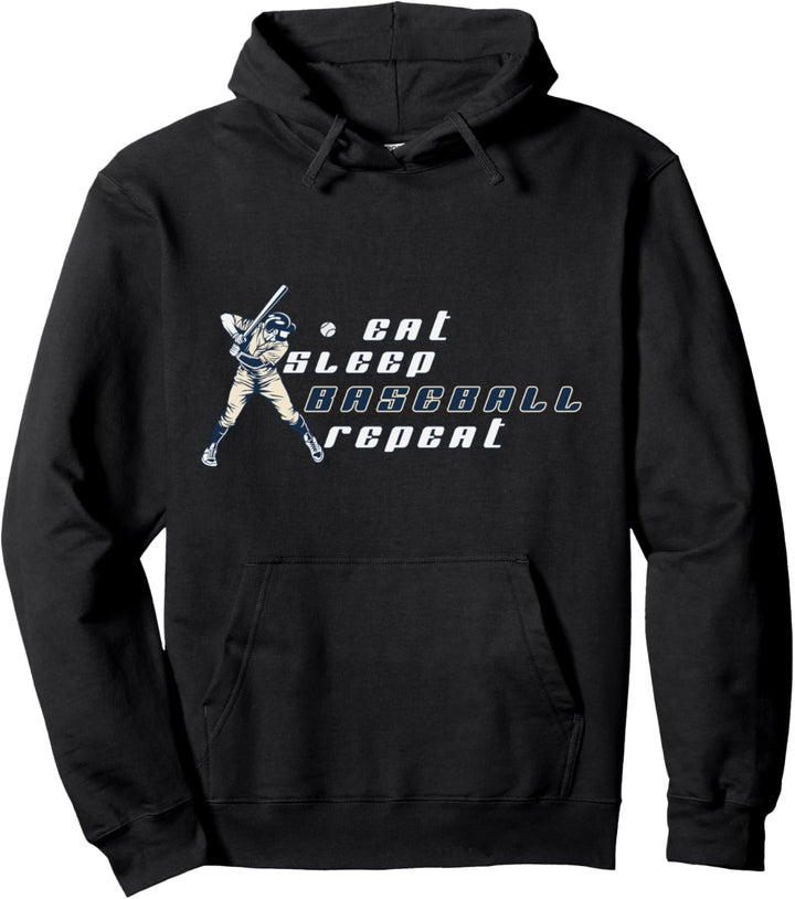 Eat Sleep Baseball Repeat Cooles Design für Sportfans Pullover Hoodie