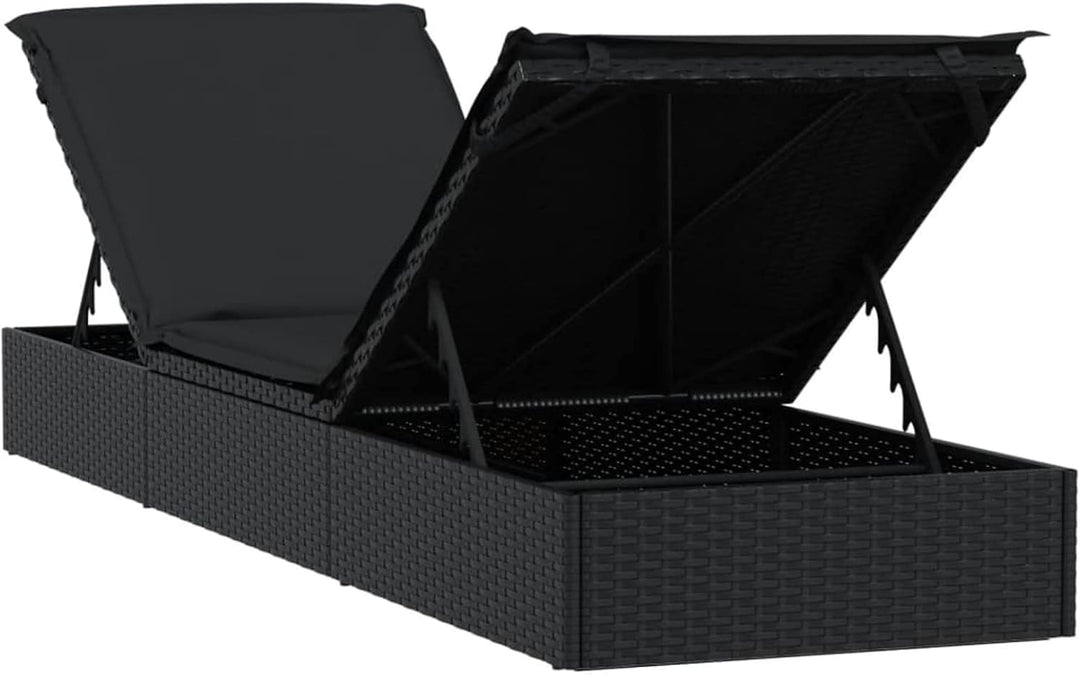 Festnight Sonnenliege 2 Personen mit Dach doppelliege Outdoor gartenliege 2 Personen Rattan gartenli