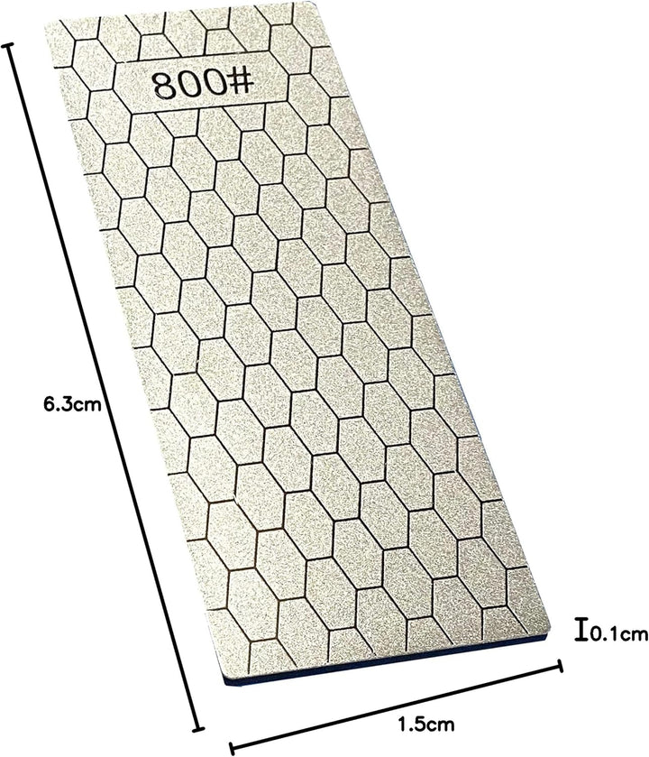 Yuejizhe 6 x Diamant-Steinschärfer, 400/600/800/1000/1200/2000 Schleifstein mit extra feiner/grober