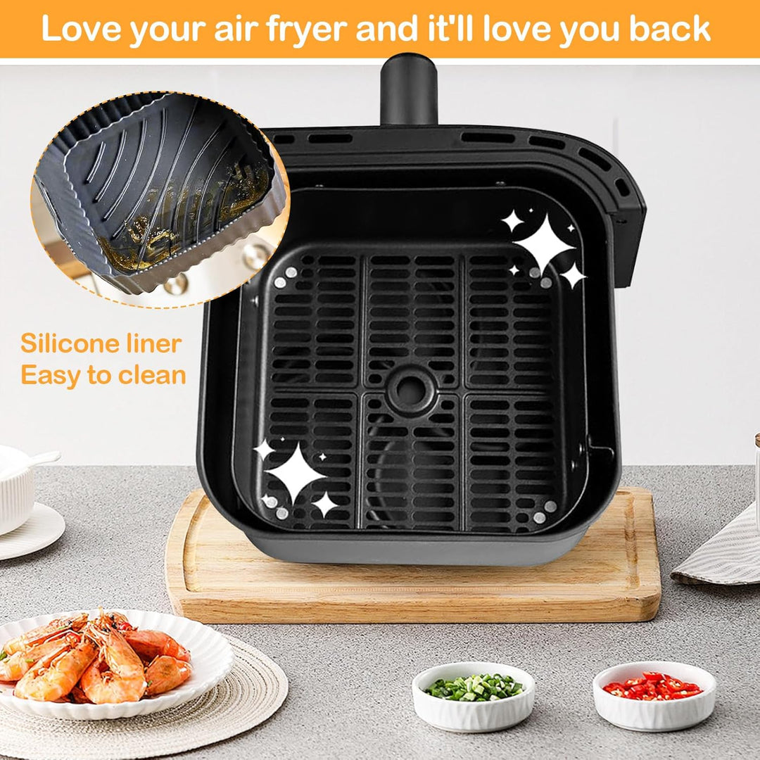 Airfryer Zubehör für Philips Dual Basket Airfryer 3000 Serie NA350, Heissluftfritteuse Zubehör inklu