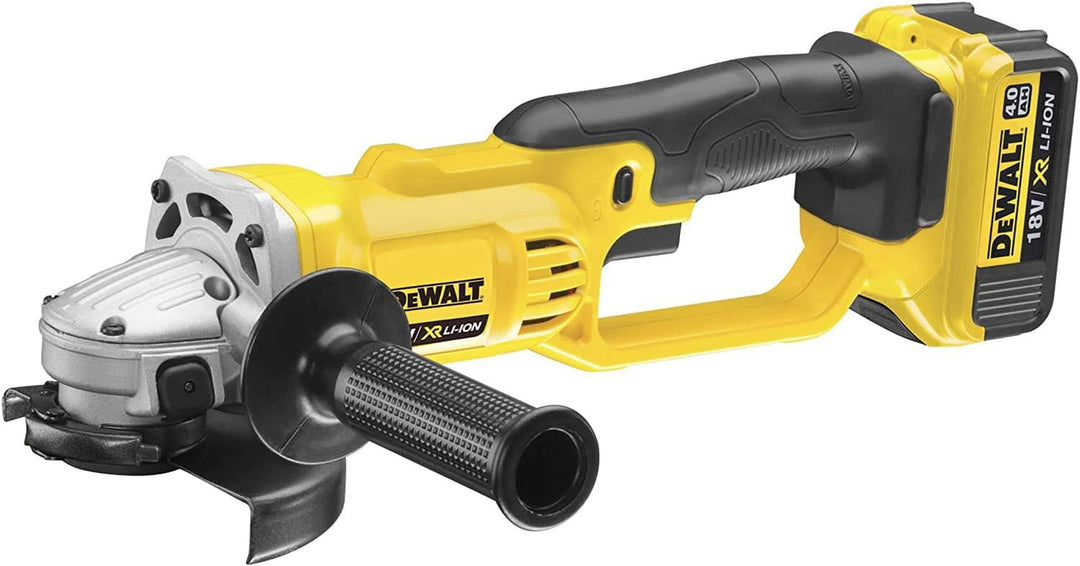 DeWalt Akku-Winkelschleifer (18V, 4.0 Ah, 125 mm Scheiben-ø, für alle Standard-Trenn,- Schleif- und