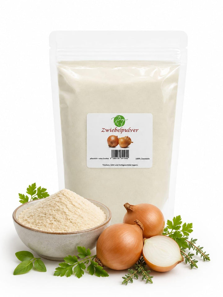 K T 1000 g / 1 kg Zwiebelpulver Zwiebeln fein gemahlen - 1A Qualität