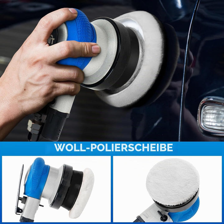 75mm Luft-Exzenterschleifer, Dual-Aktion Druckluft Schleifer, pneumatischer Handflächenschleifer mit