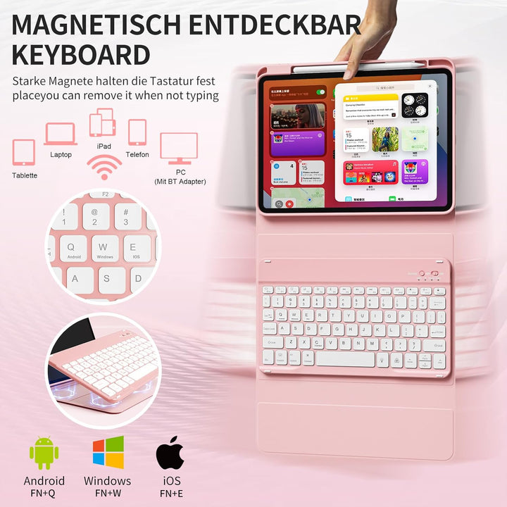 Tastatur Hülle für iPad Air 11 Zoll M4/M3/M2 (2026/2025/2024), iPad Air 5./4. Generation 2022/2020 1