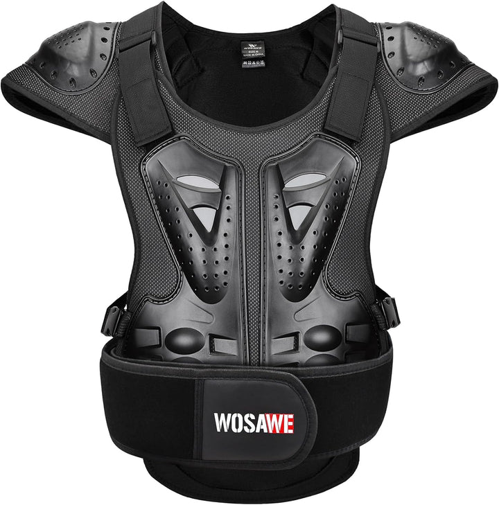 WOSAWE Motorrad Schutz Jacke für Erwachsene, Brustpanzer Racing Guard Rückenprotektoren Schutzausrüs