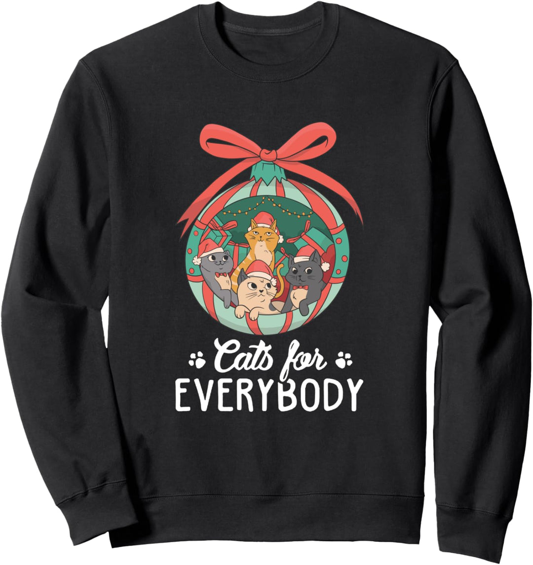Katzen für alle Weihnachtskatzen Weihnachten Meow Christmas Sweatshirt