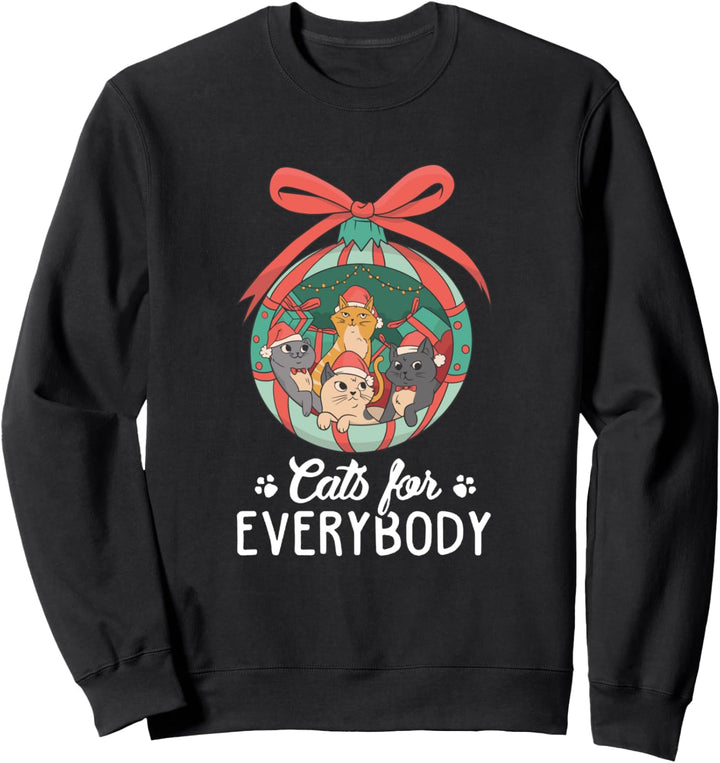 Katzen für alle Weihnachtskatzen Weihnachten Meow Christmas Sweatshirt