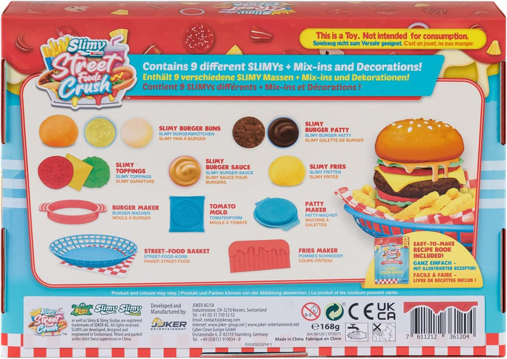 Slimy Street Foodz Crush - Burgeron, Slime und Knete Kreativ-Set, Backspiel zum selber Mischen, Form