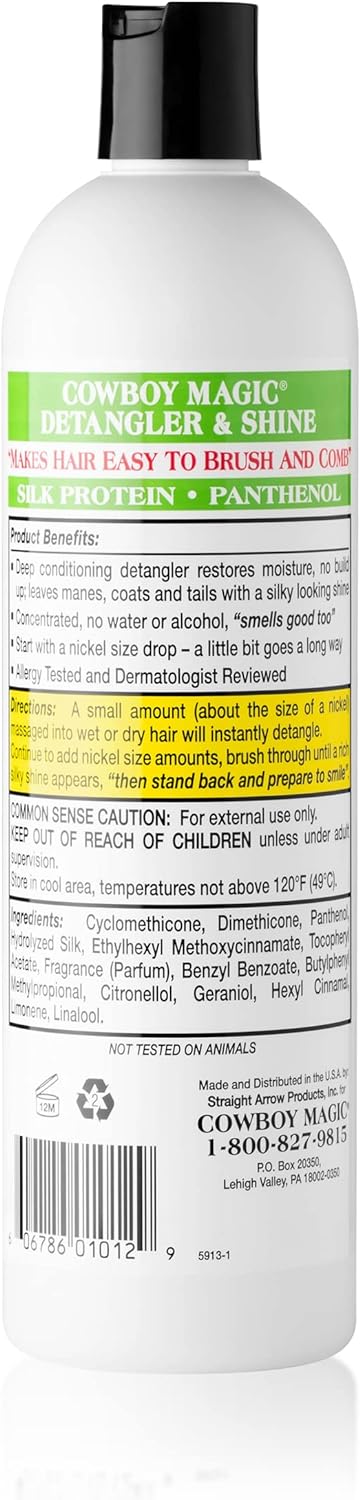 Cowboy Magic Cowboy Magie Detangler und Shine - 16 oz - Clear, Unisex, CBM0007