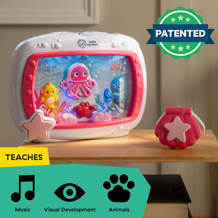 Baby Einstein Sea Dreams Soother, Baby Einschlafhilfen & Weisses Rauschen, 25+ Min. Musik & Ozeanklä
