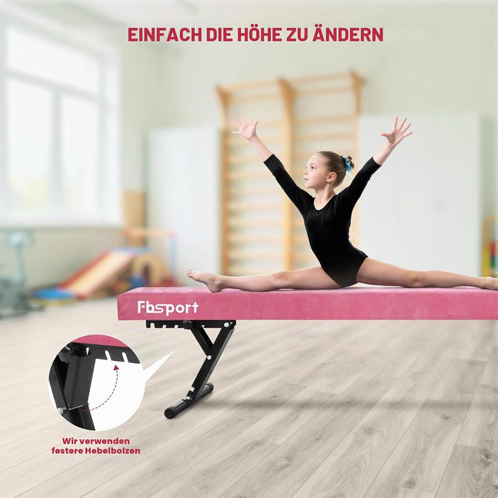FBSPORT schwebebalken Kinder schwebebalken für zuhause schwebebalken höhenverstellbar Gymnastik Bala