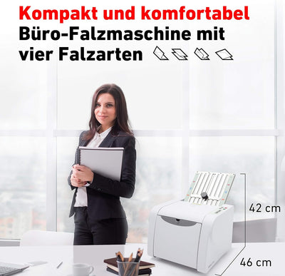 IDEAL Professionelle Falzmaschine 8306 mit Vier Falzarten, 60 bis 115 g/m² Papier, 115 Blatt/Minute,