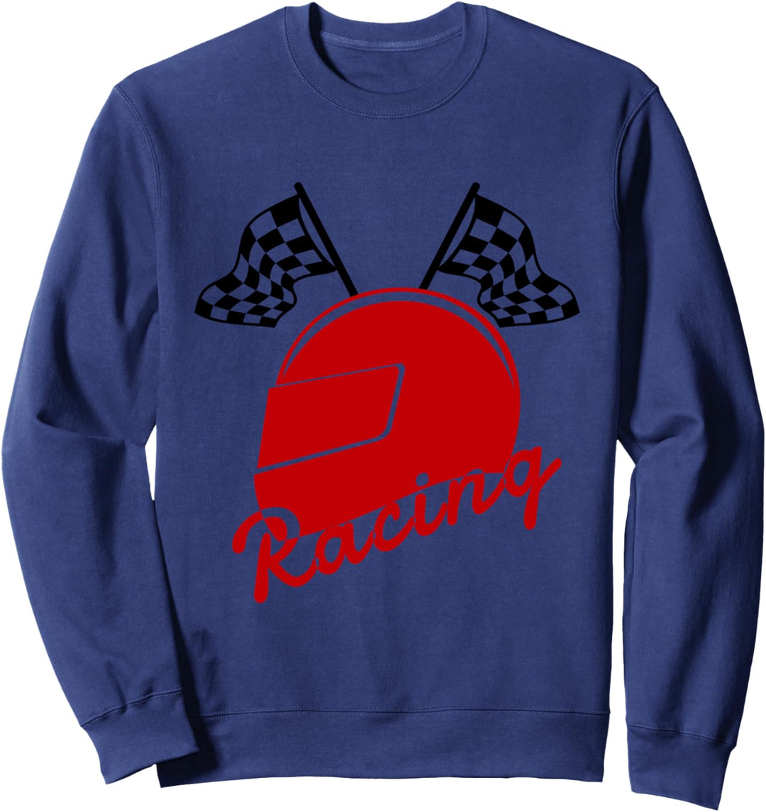 Rennwagen Flaggen Lustiges Rennläufer Geschenk T Shirt Sweatshirt