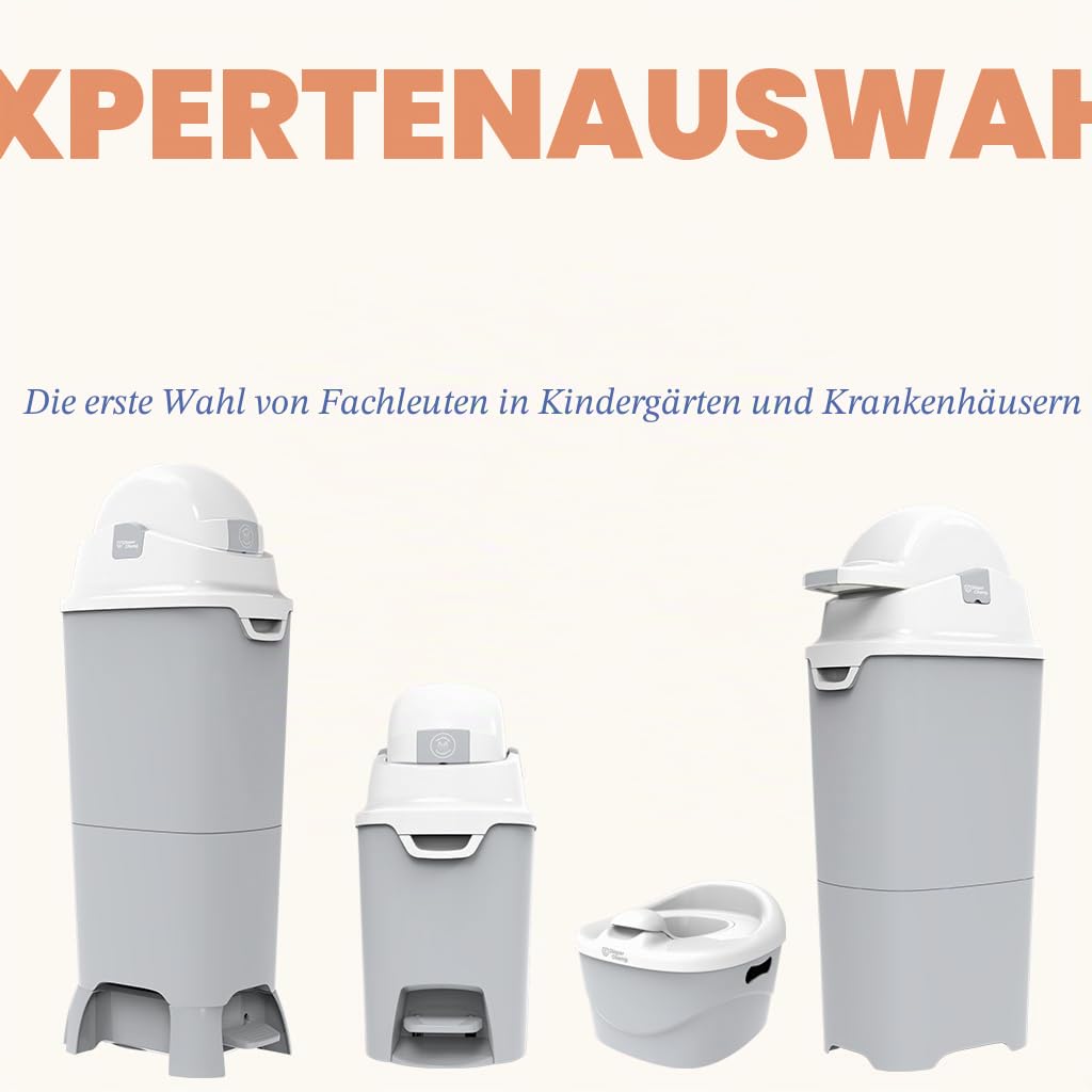 DIAPER CHAMP ONE Maxi Handsfree mit Pedal - Windeleimer - geruchsdicht - berührungslose Bedienung -