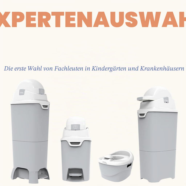 DIAPER CHAMP ONE Maxi Handsfree mit Pedal - Windeleimer - geruchsdicht - berührungslose Bedienung -