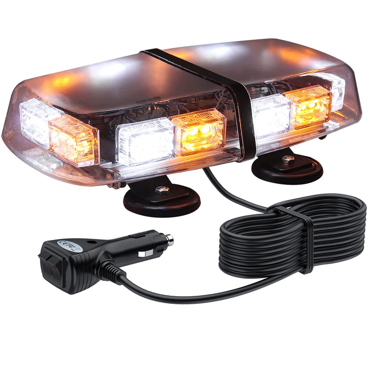 PROZOR 36LEDs 12V/24V Notfall Warnblitzlicht 3-Farb Lichtmodus 36W Warnleuchte mit 4 Starker Magnet