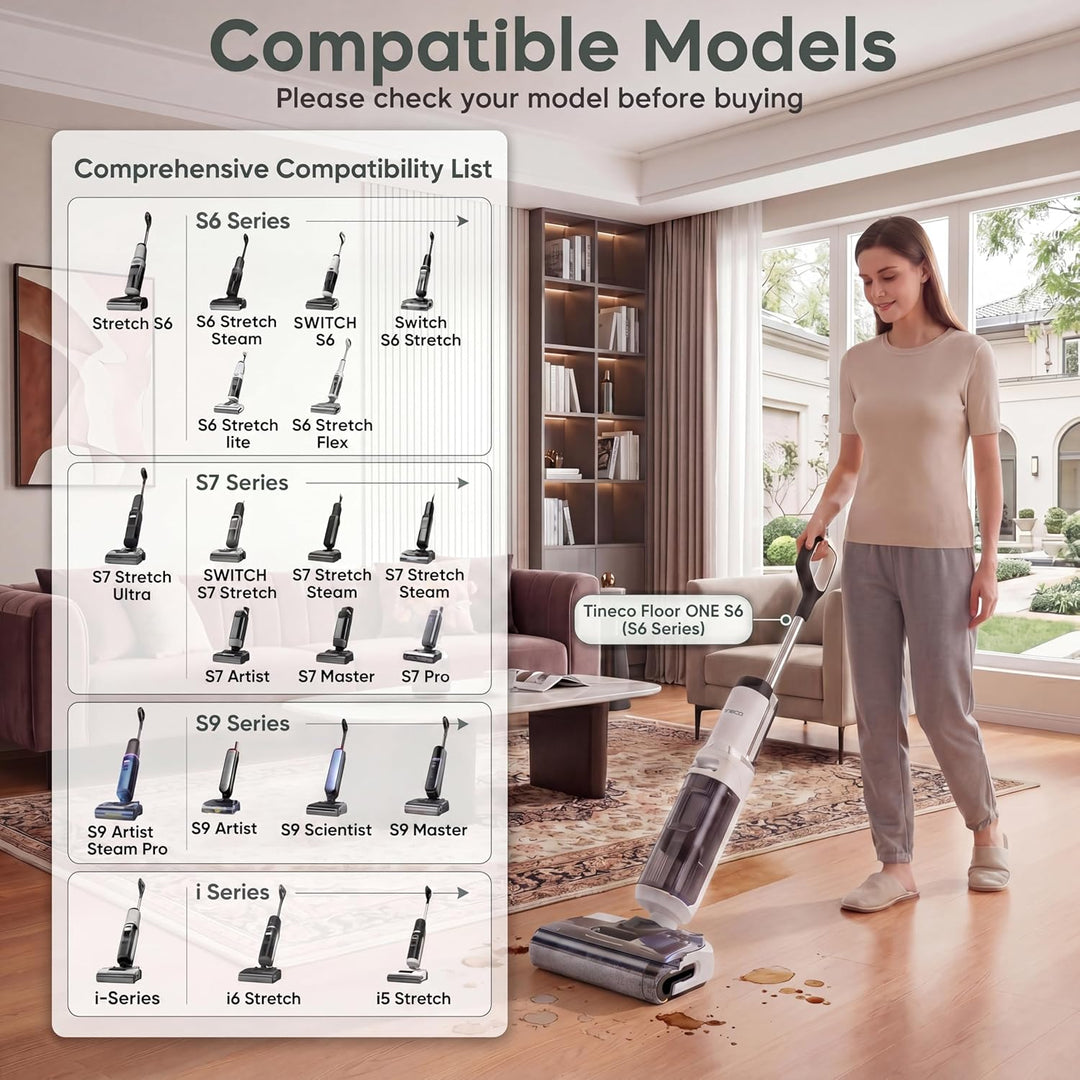 5 Zubehörset für Tineco Floor One Stretch S6/S7 Stretch Ultra/Switch S6/i6 Stretch Nass und Trockens