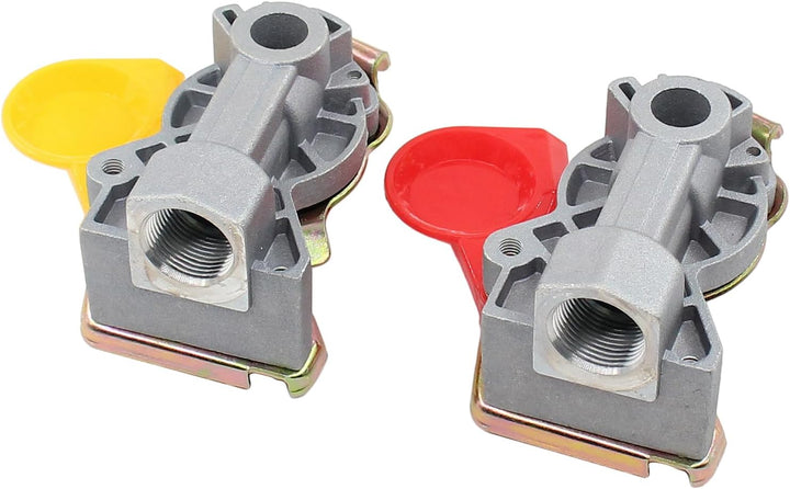 Kupplungskopf M22 Set ohne Ventil Druckluftkopf rot gelb M22x1,5 Staubkappe für Bremse Vorrat Anhäng
