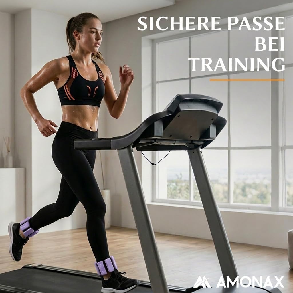 Amonax Gewichtsmanschetten Ankle Weights Set, Fitness Gewichte Für Beine Und Arme, 2x0,5kg Gewichte