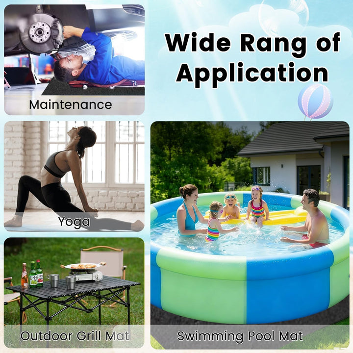 Bodenplane für Pools,Poolmatten Schutzboden, 4m Poolunterlage, Bodenschutzplane Swimmingpool,Verhind