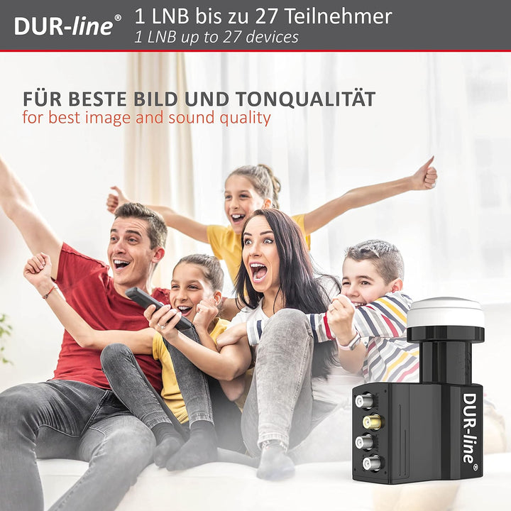 DUR-line UK 124-3L - 24x Unicable +3X Legacy - dCSS LNB - Einkabelsystem für 27 Teilnehmer - Wetterf