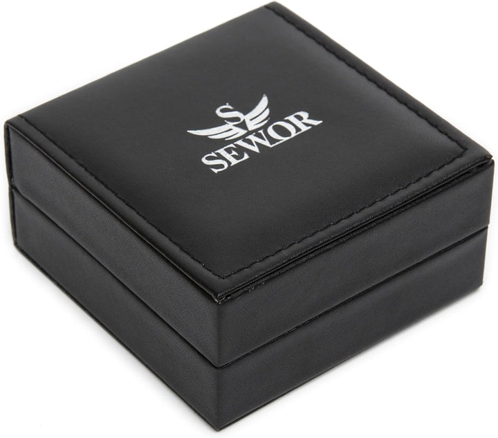 SEWOR Single Face Mechanische Handaufzugwerk Taschenuhr Schwarz Blau, Schwarz Blau