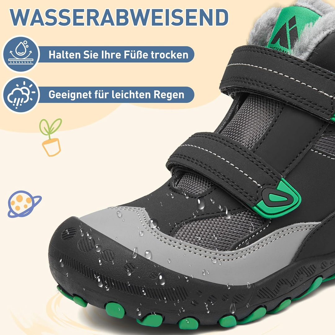 Mishansha Kinder Winterschuhe Mädchen Winterstiefel Warm Schneestiefel Gefüttert Boots Wasserdicht 2