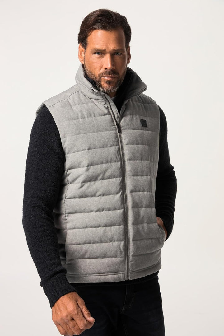 JP 1880 Herren grosse Grössen Übergrössen Menswear L-8XL Steppweste, Outdoor, Stehkragen, Zipper 818