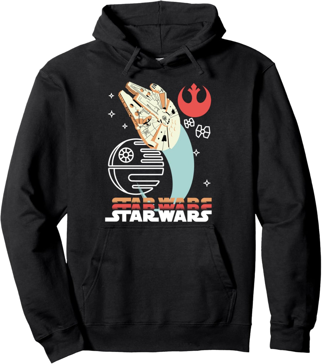 Star Wars Millennium Falcon Cartoon Star Poster Pullover Hoodie
