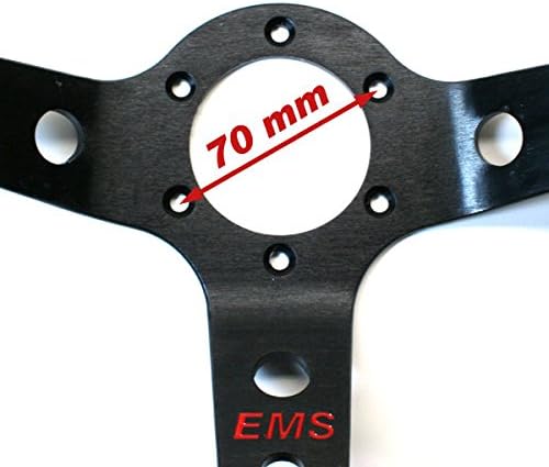 EMS Motorsport Wildleder Lenkrad 350mm 65mm Rallye Sportlenkrad
