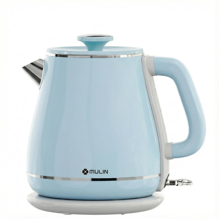 MULIN wasserkocher retro, Elektrischer Wasserkocher mit 360° Basis, 1,8 L Kapazität, 2200 W, Schnell