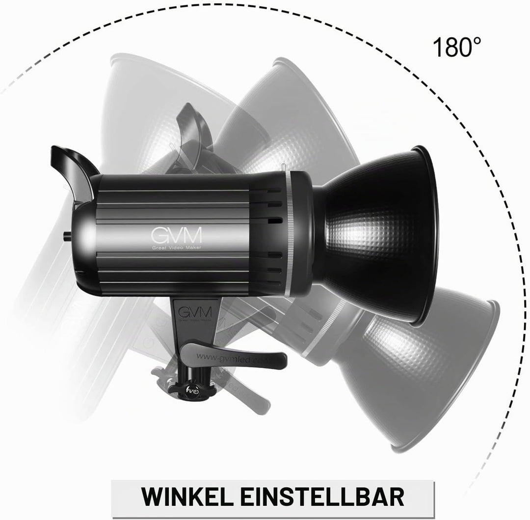 GVM LED Videoleuchte Softbox, APP-Steuerung 100W 3200K-5600K LED Videobeleuchtung, Bowens LED Fotost