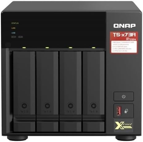 QNAP TS-473A 4-Bay Turbo-Station NAS (AMD Ryzen™ Embedded V1500B 4-Core/8-Thread 2,2 GHz 8GB DDR4 RA