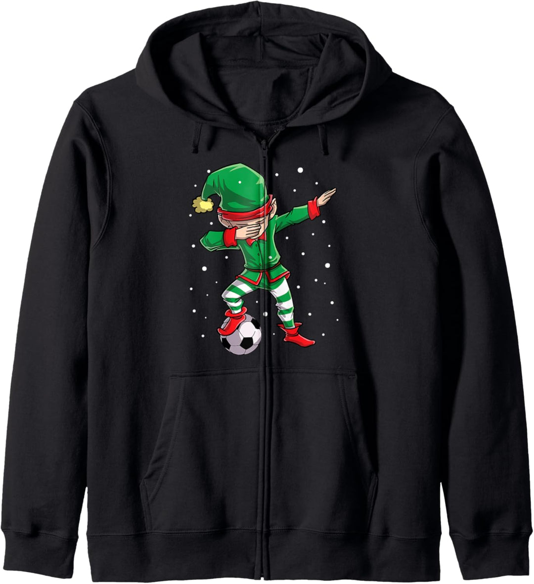 Christmas Soccer Dabbing Elf Xmas Elves Boys Men Ball Sport Kapuzenjacke