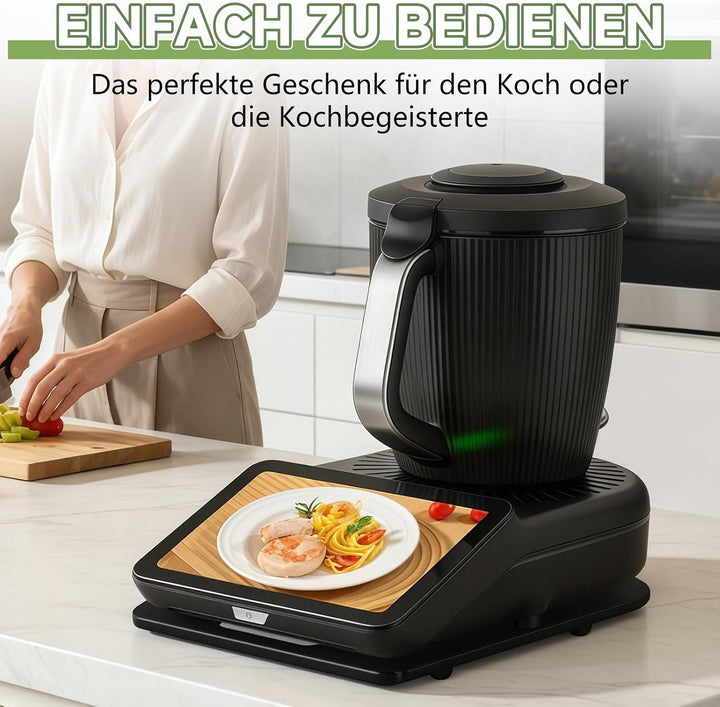 SelfTek Bambus Gleitbrett für Thermomix TM7 Zubehör - Holz Gleitbrett Kompatibel mit Thermomix TM7,