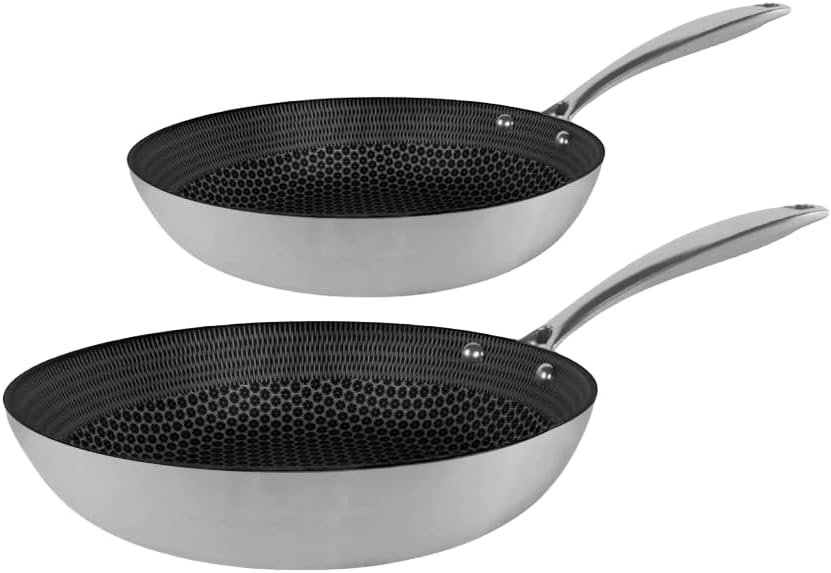 Cook&Pan Pfannenset Induktion - Edelstahl mit [Greenshield] Antihaftbeschichtung PFAS & Teflon-frei