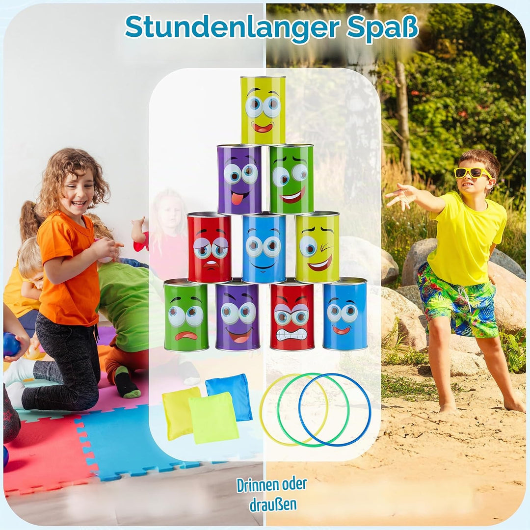 KreativeKraft Outdoor Spiele für Kinder Set Kindergeburtstag Spiele für Draussen Party Wurfspiele Ga