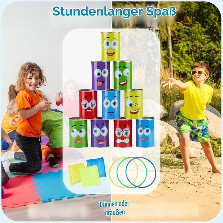 KreativeKraft Outdoor Spiele für Kinder Set Kindergeburtstag Spiele für Draussen Party Wurfspiele Ga