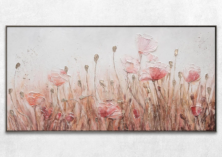 YS-Art Abstrakt Acryl Gemälde auf Leinwand April handgemalt Wandbilder Wohnzimmer modern Wohndekor B