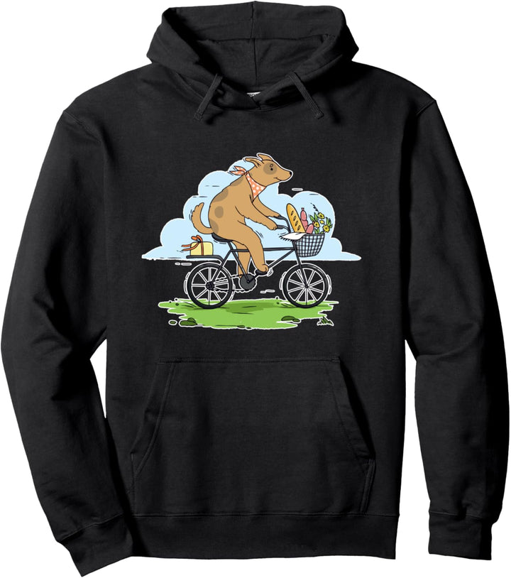 Hund Haustier Fahrrad Fahren Radfahrer Radsport Geschenk Pullover Hoodie
