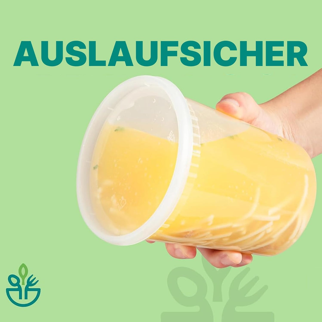 JoyServe 32-Unzen-Deli-Lebensmittelbehälter mit Deckeln - (36 Sets) Quart-Grösse luftdichte Lebensmi