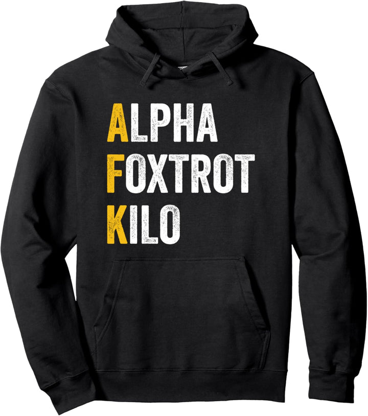 Computer-Chat Shortcuts Alpha Foxtrot Kilo - AFK Pullover Hoodie