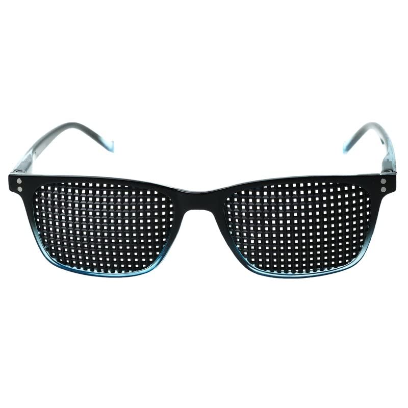 VANLO Rasterbrille 415-ASBP - schwarz blauer Rahmen - quadratisches Raster