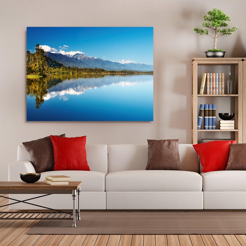 Julia-Art Leinwandbilder Landschaft Bild 100 x 70 x 2 cm - Wandbild 1 teilig - Wand Deko Modern Desi