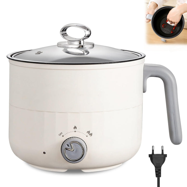 Elektrischer Hot Pot Kochtopf, Elektrische Hot Pot Topf 1,8 L, Elektrischer Kochtopf, Antihaft Mini