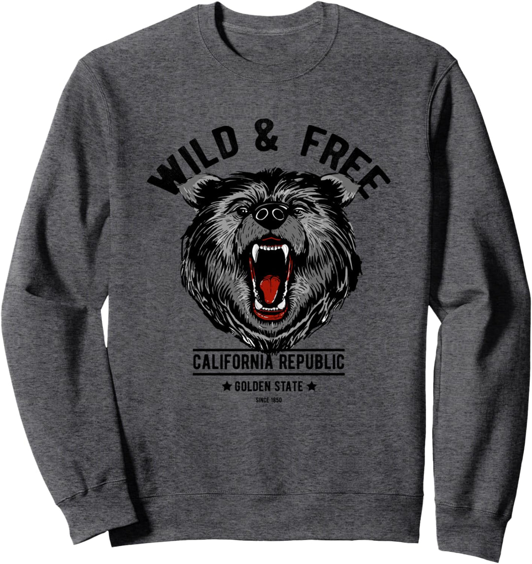 Wild & Free California Republic Golden State Bear Grafik Sweatshirt