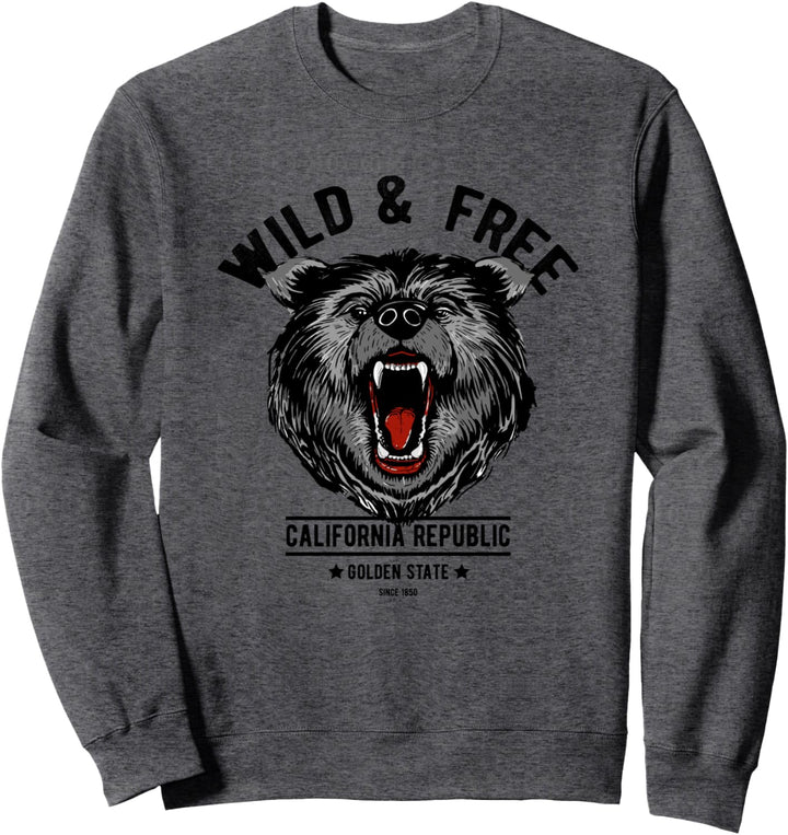 Wild & Free California Republic Golden State Bear Grafik Sweatshirt