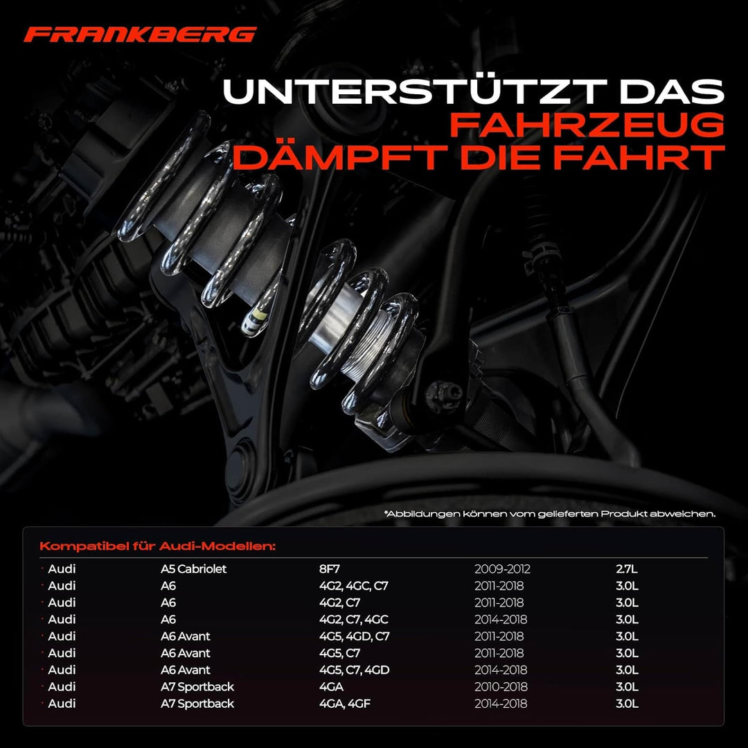 Frankberg 2x Federn Fahrwerksfeder Vorderachse Kompatibel mit A5 8F7 2.7L 2009-2012 A6 4G2 4GC C7 3.