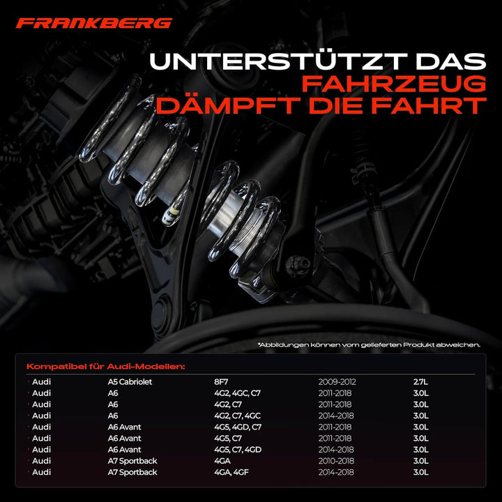 Frankberg 2x Federn Fahrwerksfeder Vorderachse Kompatibel mit A5 8F7 2.7L 2009-2012 A6 4G2 4GC C7 3.