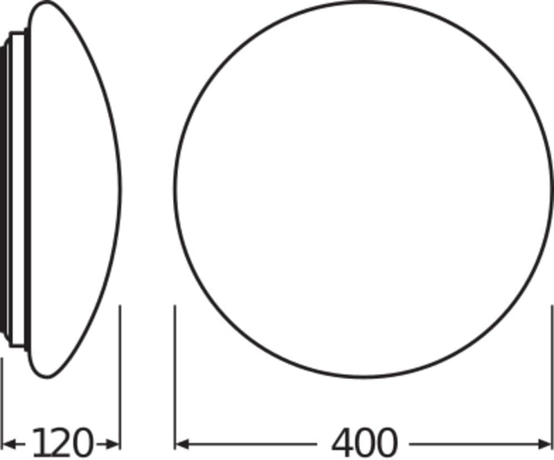 Ledvance Surface rund 400 24W 840 1920lm Weiss IP44 | Kaltweiss Ohne Sensor 24 W Modern, Ohne Sensor